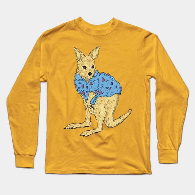 Modern Wallaby Long Sleeve T-Shirt by GeekVisionProductions